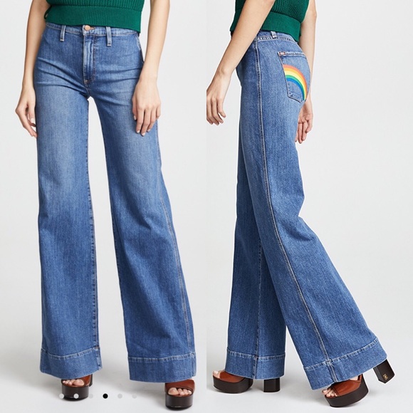 alice and olivia rainbow jeans